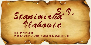 Stanimirka Vlahović vizit kartica